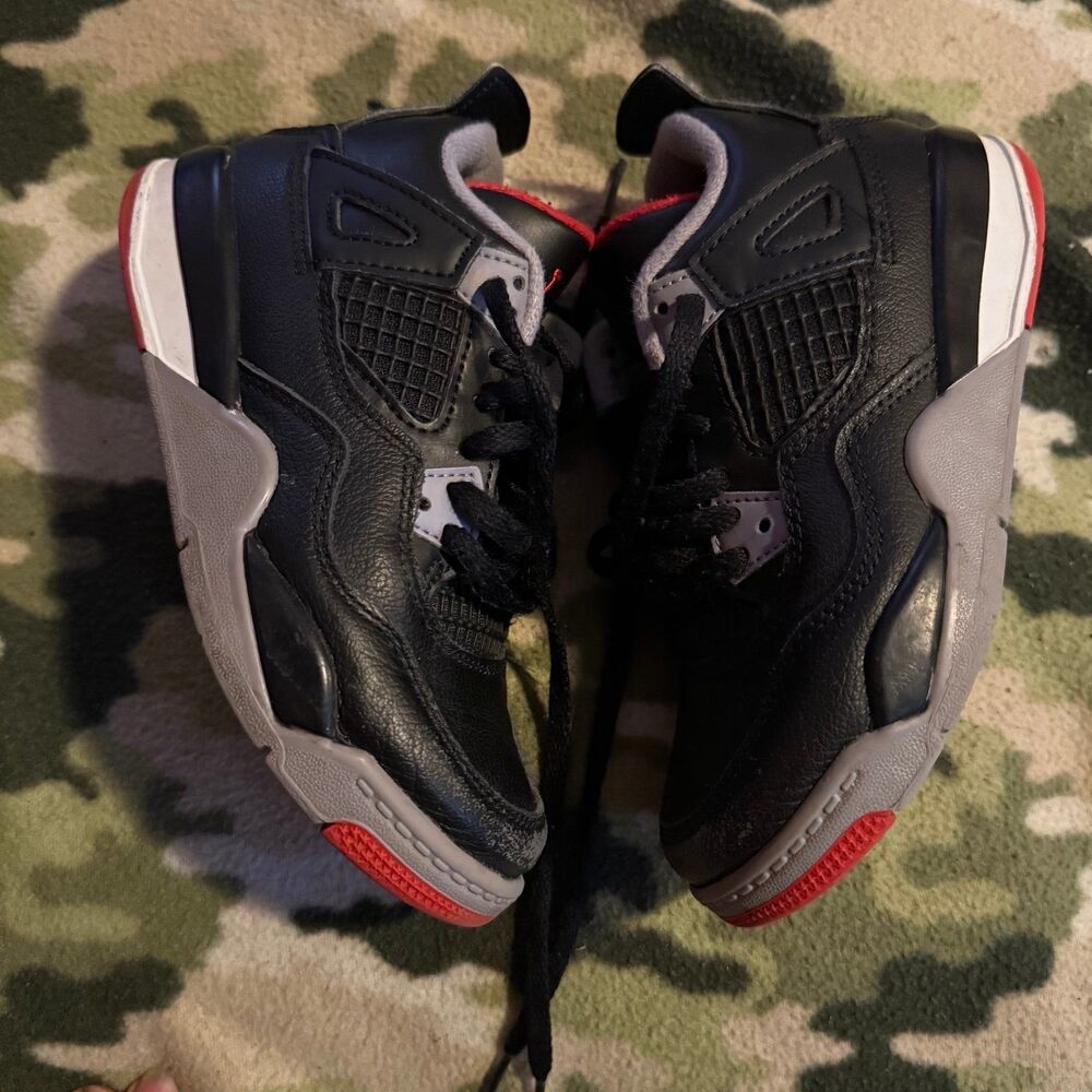 Jordan 4 bred reimagined preschool shoes size 12c